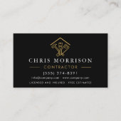 Carte De Visite Modern Home Repairs Contractor QR Code (Devant)