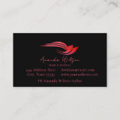 Carte De Visite Modern Hot Pink Metallic Abstract (Dos)