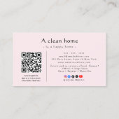 Carte De Visite Modern House Cleaning Service (Dos)