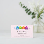 Carte De Visite Modern House Cleaning Service (Debout devant)