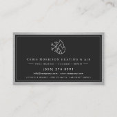 Carte De Visite Modern HVAC Technician QR Code (Devant)