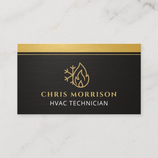 Carte De Visite Modern HVAC Technician QR Code (Devant)