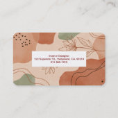 Carte De Visite Modern Iconic Botanical Business Card | Editable  (Dos)