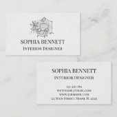 Carte De Visite Modern Interior Design Business Card (Devant / Derrière)