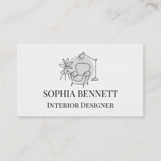 Carte De Visite Modern Interior Design Business Card
