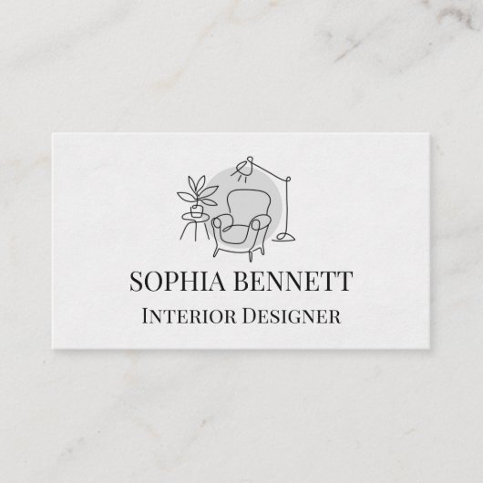 Carte De Visite Modern Interior Design Business Card (Devant)