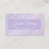 Carte De Visite Modern Iridescent Holographic Gemstone (Devant)