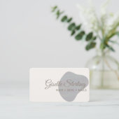 Carte De Visite Modern Iridescent Pearl  (Debout devant)