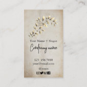Carte De Visite Modern Kraft Printed Gold Leaf  (Dos)