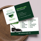 Carte De Visite Modern Landscaping Lawn Mowing White & Green