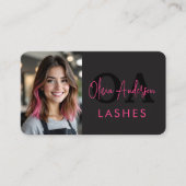 Carte De Visite Modern Lash Tech QR Code Photo (Devant)