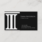 Carte De Visite Modern Law & Justice Business Card | Attorney  (Dos)