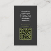 Carte De Visite Modern Lawn Mowing Service Business Card with QR  (Dos)