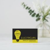 Carte De Visite Modern Lightbulb Electrician | Electrical Services (Debout devant)