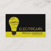 Carte De Visite Modern Lightbulb Electrician | Electrical Services (Devant)