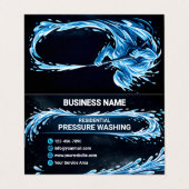 Carte De Visite Modern Liquid Entity Residential Pressure Washing (Extérieur déplié)