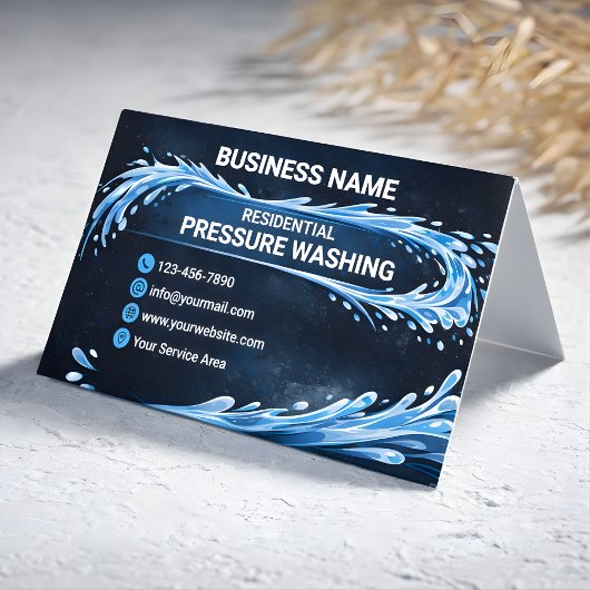 Carte De Visite Modern Liquid Entity Residential Pressure Washing