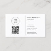 Carte De Visite Modern Logo And QR Code Template Connect With Us (Devant)