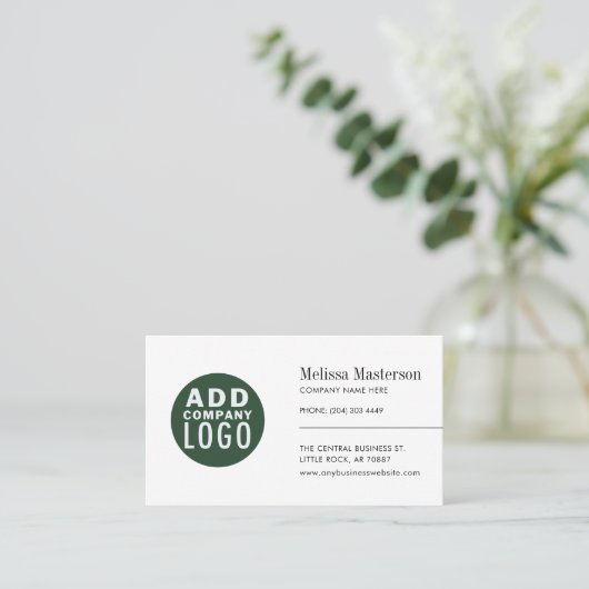 Carte De Visite Modern Logo Minimalist Employees Custom (Debout devant)