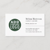 Carte De Visite Modern Logo Minimalist Employees Custom (Devant)