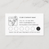 Carte De Visite Modern Loyalty Card Logo 5 Slots Off-White (Dos)