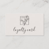 Carte De Visite Modern Loyalty Card Logo 5 Slots Off-White (Devant)