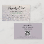 Carte De Visite Modern Loyalty QR Code Script (Devant / Derrière)