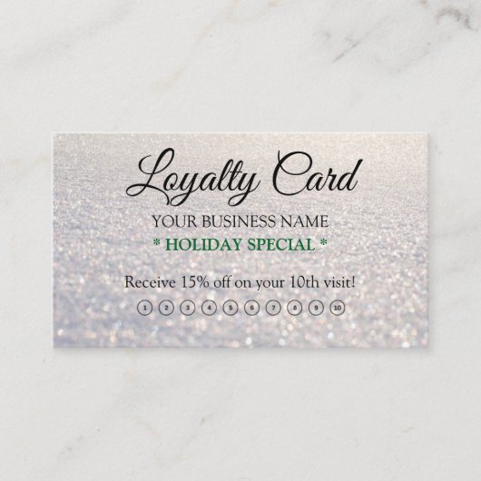 Carte De Visite Modern Loyalty QR Code Script (Devant)