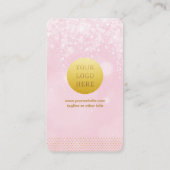 Carte De Visite Modern Luxe Pink Bokeh Balls QR Code (Dos)