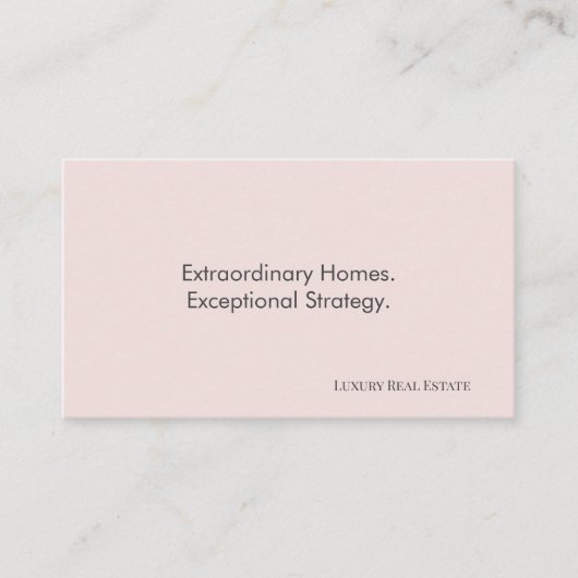 Carte De Visite Modern Luxury Real Estate business | Bespoke Home (Devant)