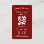 Carte De Visite Modern Maid House Cleaning Housekeeping Style (Dos)