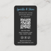 Carte De Visite Modern Maid House Cleaning Services Housekeeping (Dos)