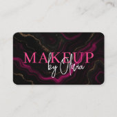 Carte De Visite Modern Makeup Artist Business Card with QR Code (Devant)