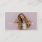 Carte De Visite Modern Makeup Artist Hair Stylist QR Code Photo (Devant)