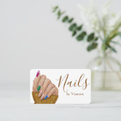 Carte De Visite Modern Manicurist Design Clean Nail Artist (Debout devant)