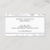 Carte De Visite Modern Marble Esthetician Skincare (Dos)