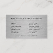 Carte De Visite Modern Metal Electrician Black Gold (Dos)