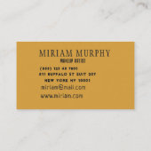 Carte De Visite Modern metallic gold circle shape faux monogram (Dos)