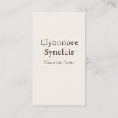 Carte De Visite Modern Minimal Chocolate Tasting Qr Code (Devant)