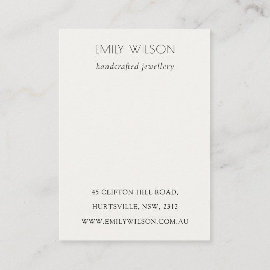 Carte De Visite Modern Minimal Christmas Tree Heart Hairpin Logo (Dos)