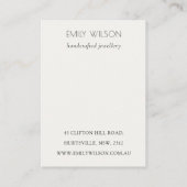 Carte De Visite Modern Minimal Christmas Tree Heart Necklace Logo (Dos)