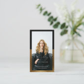 Carte De Visite Modern Minimal Luxury Social Influencer QR Code (Debout devant)