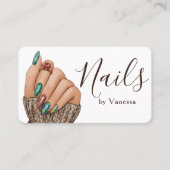 Carte De Visite Modern Minimal Nail Technician Manicurist (Devant)