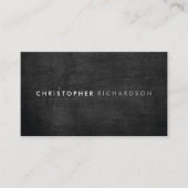 Carte De Visite MODERN & MINIMAL on BLACK WOOD (Devant)