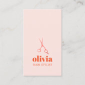 Carte De Visite Modern Minimal Pastel Bold Hair Salon (Devant)