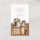 Carte De Visite Modern Minimal Pottery Photo Collage Business Card (Dos)