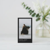 Carte De Visite Modern Minimal Professional 2 Photo QR Code (Debout devant)