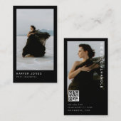 Carte De Visite Modern Minimal Professional 2 Photo QR Code (Devant / Derrière)