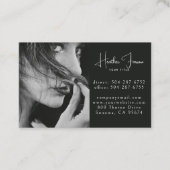 Carte De Visite Modern Minimal Professional Photo Social QR Code (Devant)