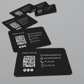Carte De Visite Modern Minimal QR Code Photo Profile Card